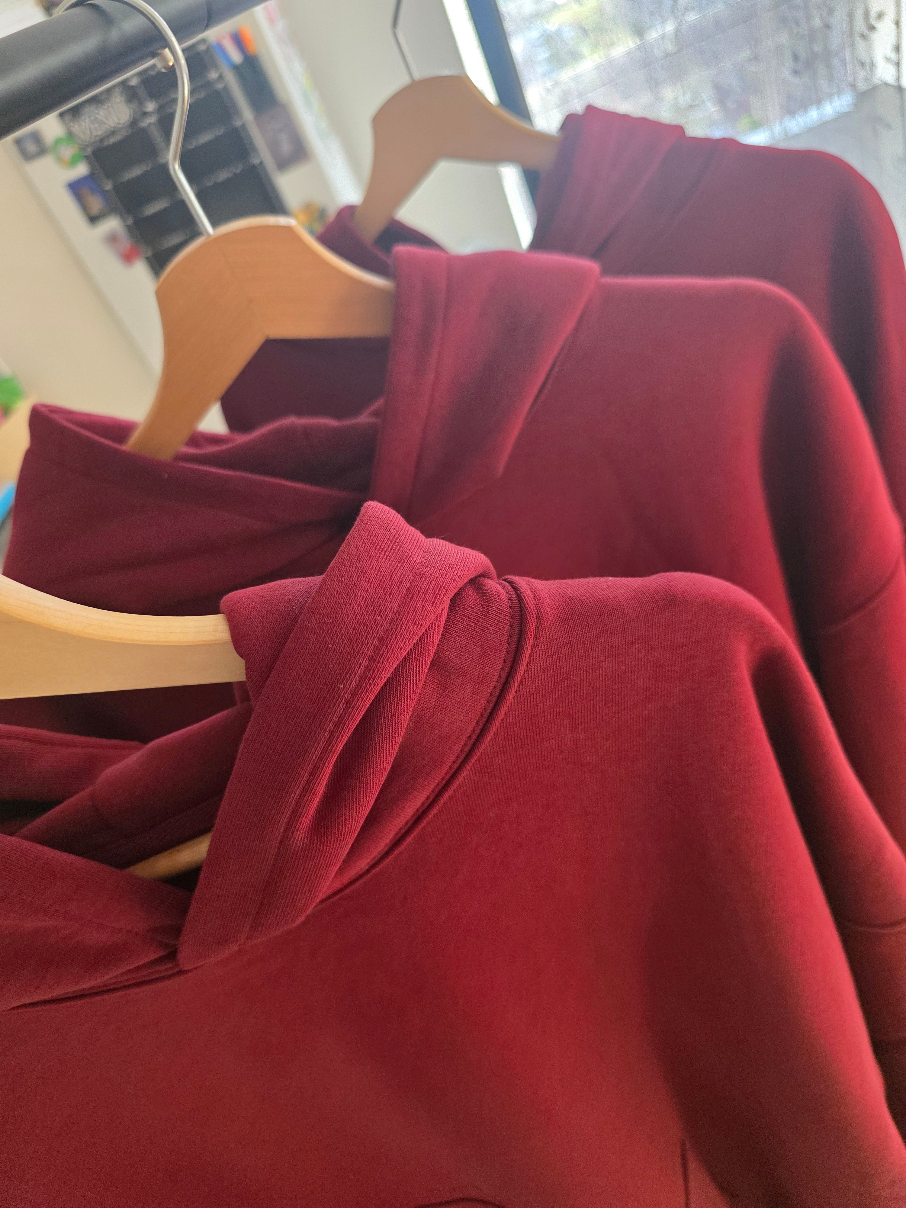 The Luxe Organic Hoodie – Burgundy